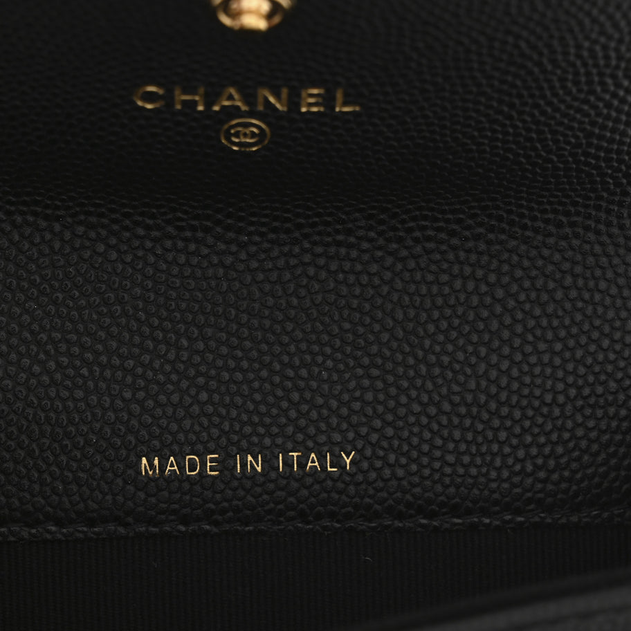 Chanel Caviar Quilted Boy Flap Card Holder Black Image 7