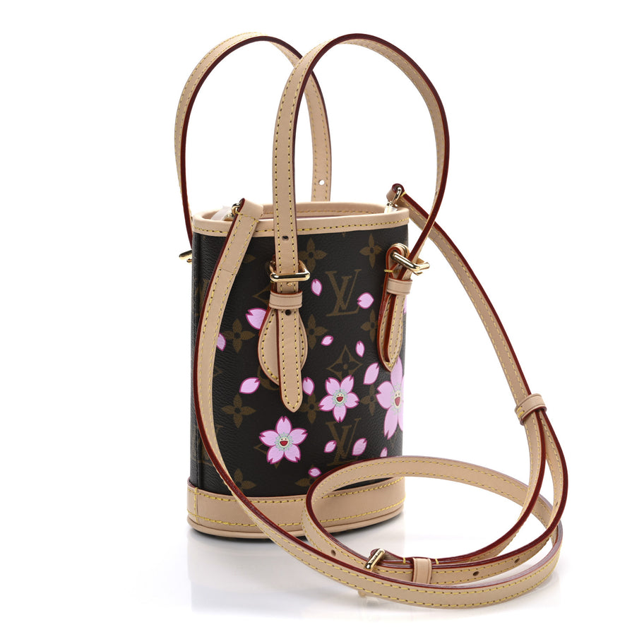 Louis Vuitton LV X TM Monogram Cherry Blossom Nano Bucket Sakura Brown Image 3