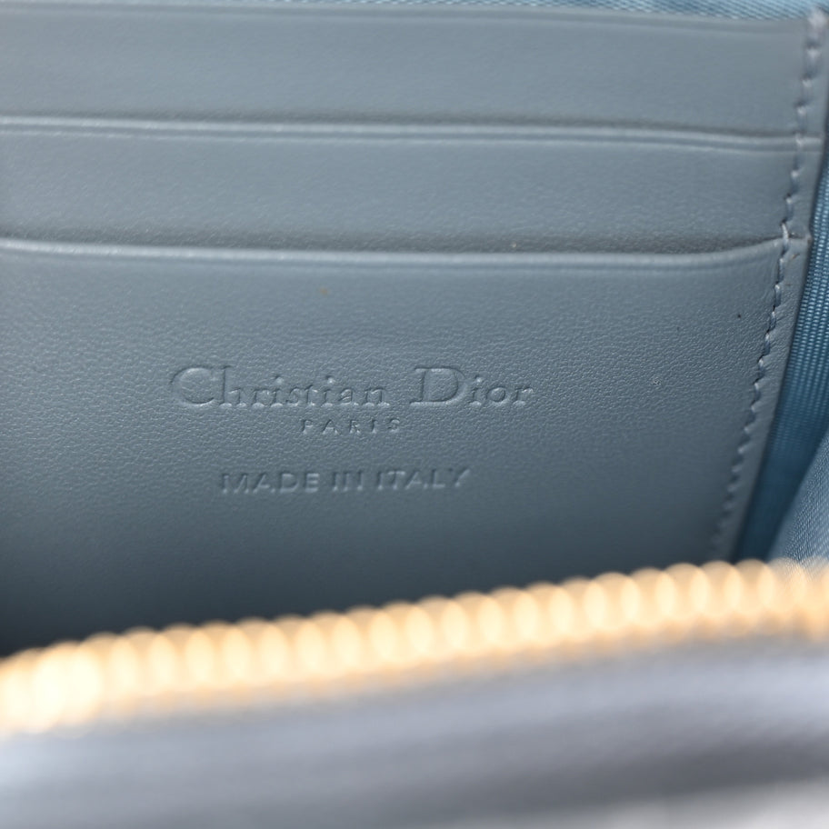 Christian Dior Lambskin Cannage Lady Dior Phone Holder Cloud Blue Image 6