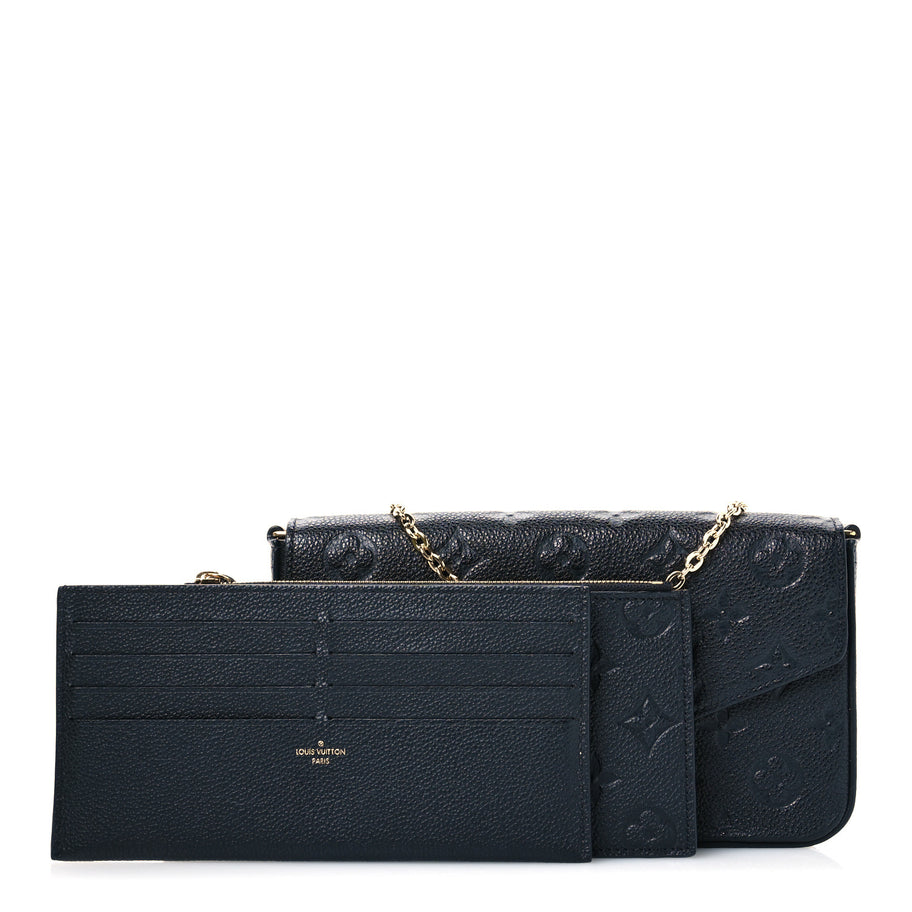 Louis Vuitton Empreinte Pochette Felicie Chain Wallet Black Image 3