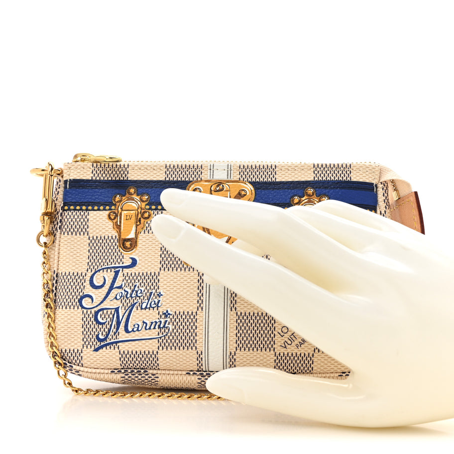 Louis Vuitton Damier Azur Summer Trunks Forte Dei Marmi Mini Pochette Accessories Image 2