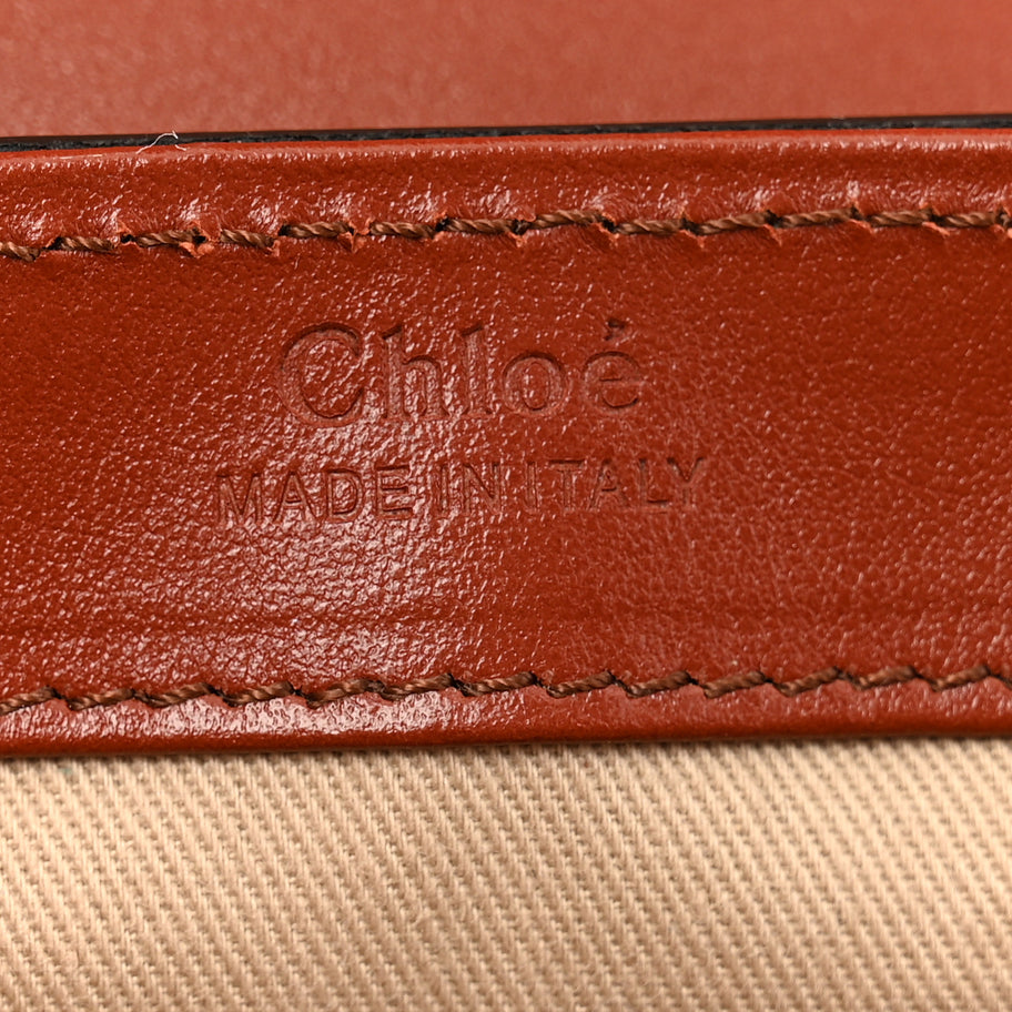 Chloe Shiny Calfskin Suede Mini C Bag Sepia Brown Image 6