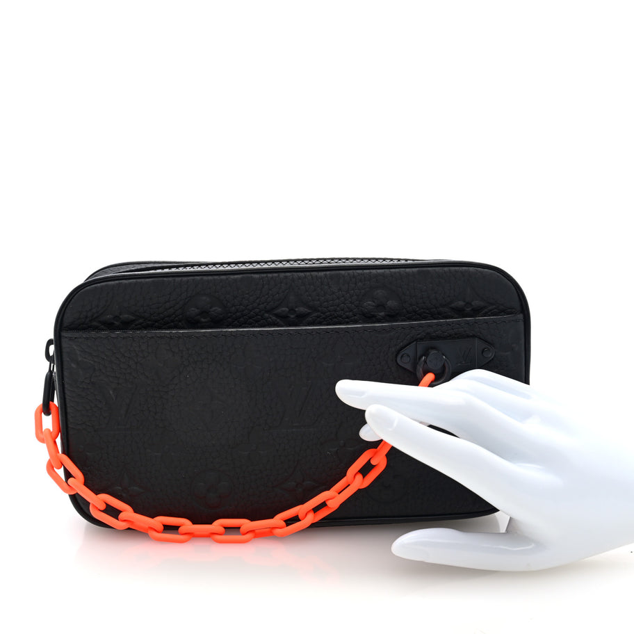 Louis Vuitton Taurillon Monogram Uniformes Solar Ray Soft Pochette Volga Belt Bag Black Image 2