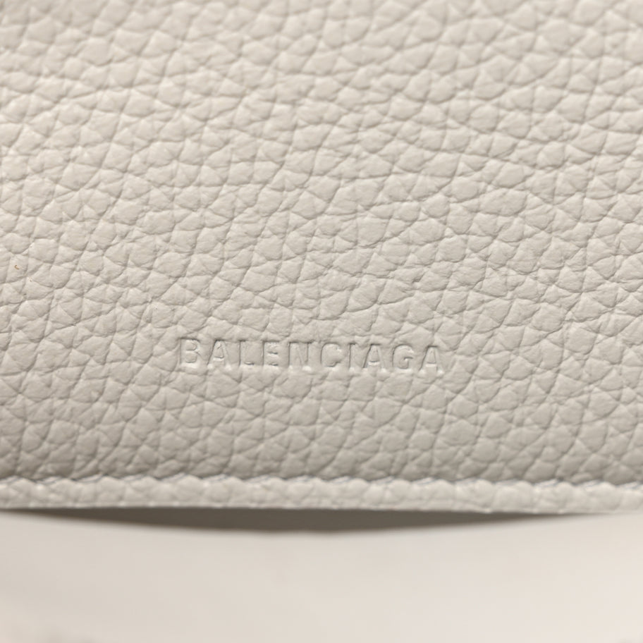 Balenciaga Grained Calfskin Neo Classic Silver Hardware Nano City Crossbody White Image 5