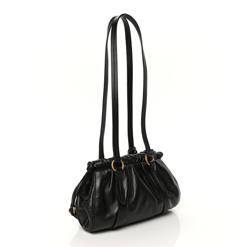  Miu Miu Nappa Mini Joie Shoulder Bag Black