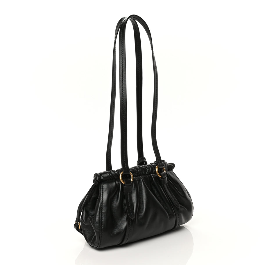 Miu Miu Nappa Mini Joie Shoulder Bag Black Image 2