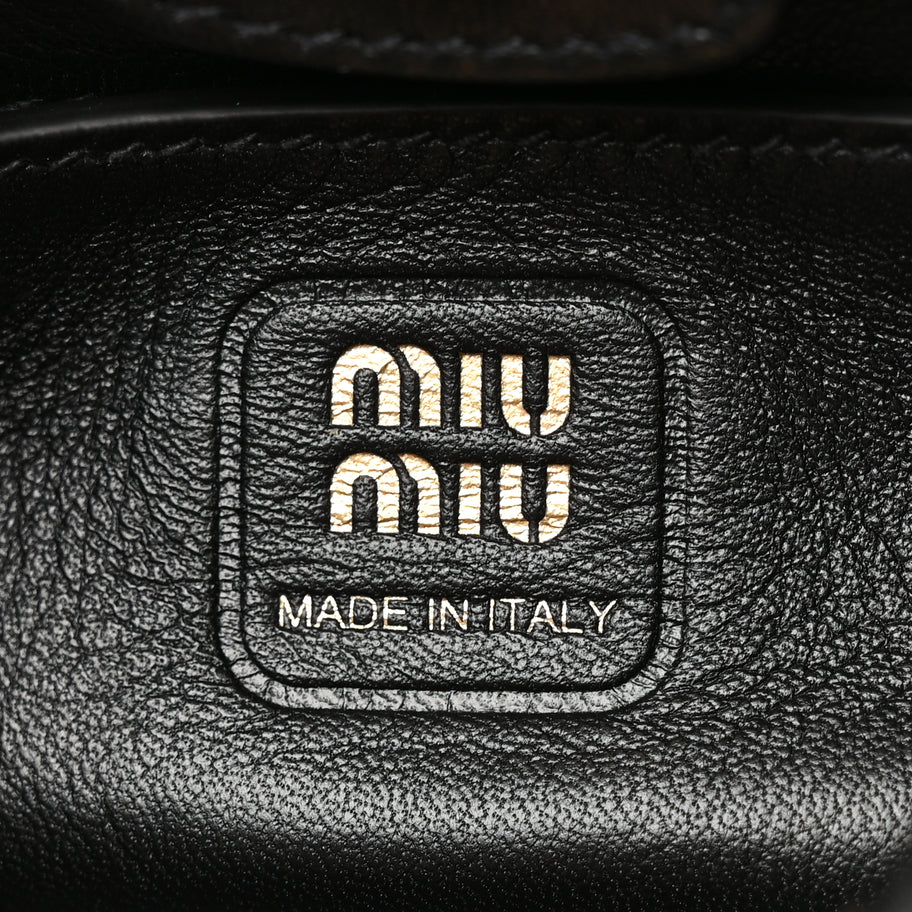 Miu Miu Nappa Mini Joie Shoulder Bag Black Image 5