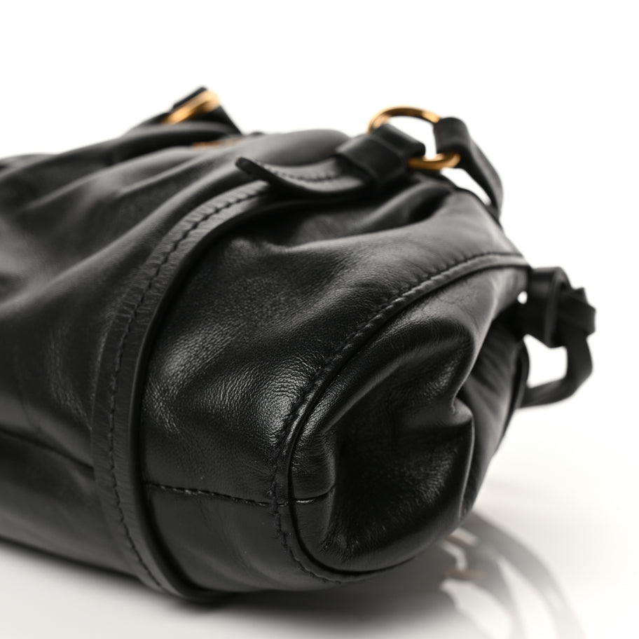 Miu Miu Nappa Mini Joie Shoulder Bag Black Image 8