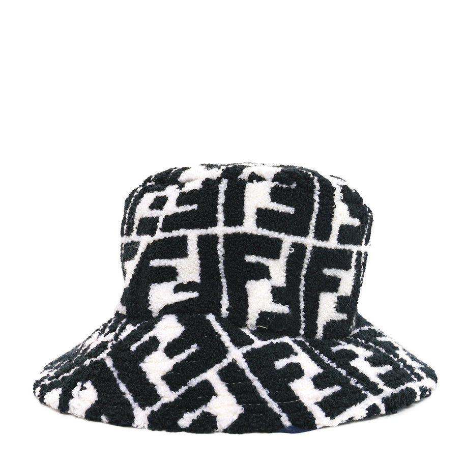 Fendi Terrycloth FF Bucket Hat S White Black Image 1