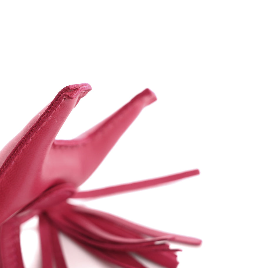 Hermes Milo Lambskin Grigri Rodeo Horse Bag Charm PM Rose Mexico Image 4