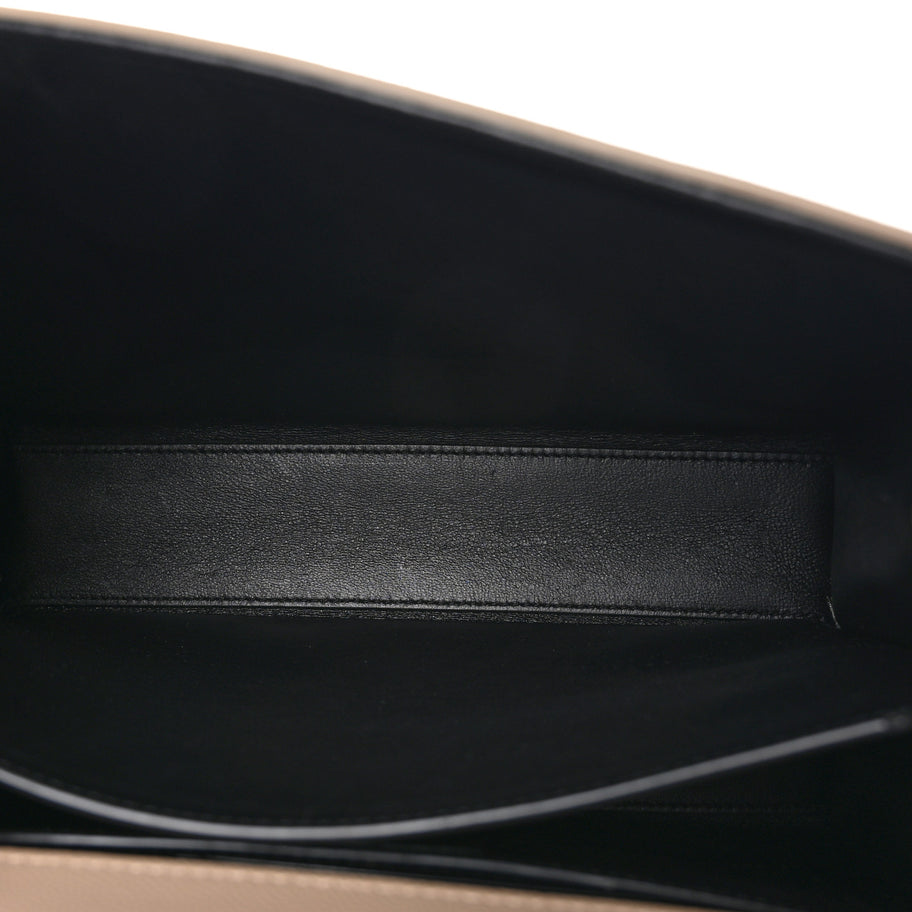 Saint Laurent Grain de Poudre Medium Classic Monogram Cassandra Top Handle Dark Beige Image 5