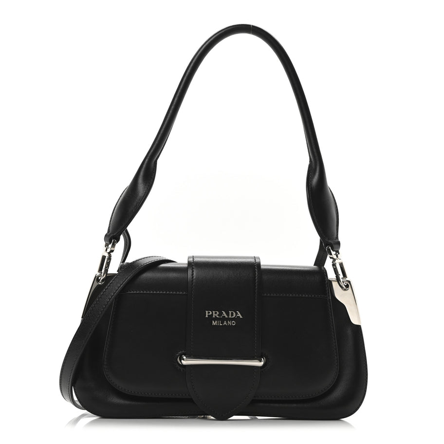 Prada City Calfskin Sidonie Shoulder Bag Black Image 1