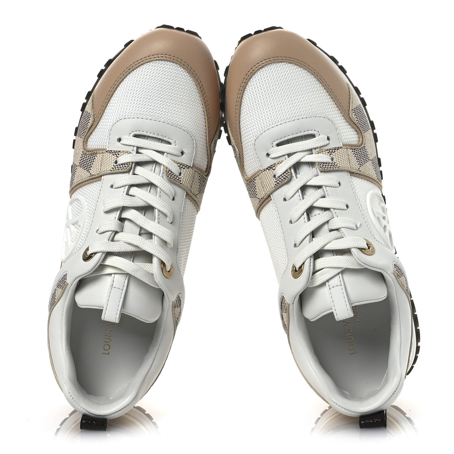 Louis Vuitton Calfskin Damier Azur Run Away Sneakers White Image 2