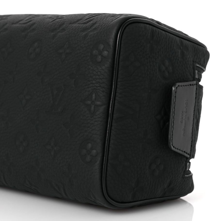 Louis Vuitton Taurillon Monogram Dopp Kit Toilet Pouch Black Image 7