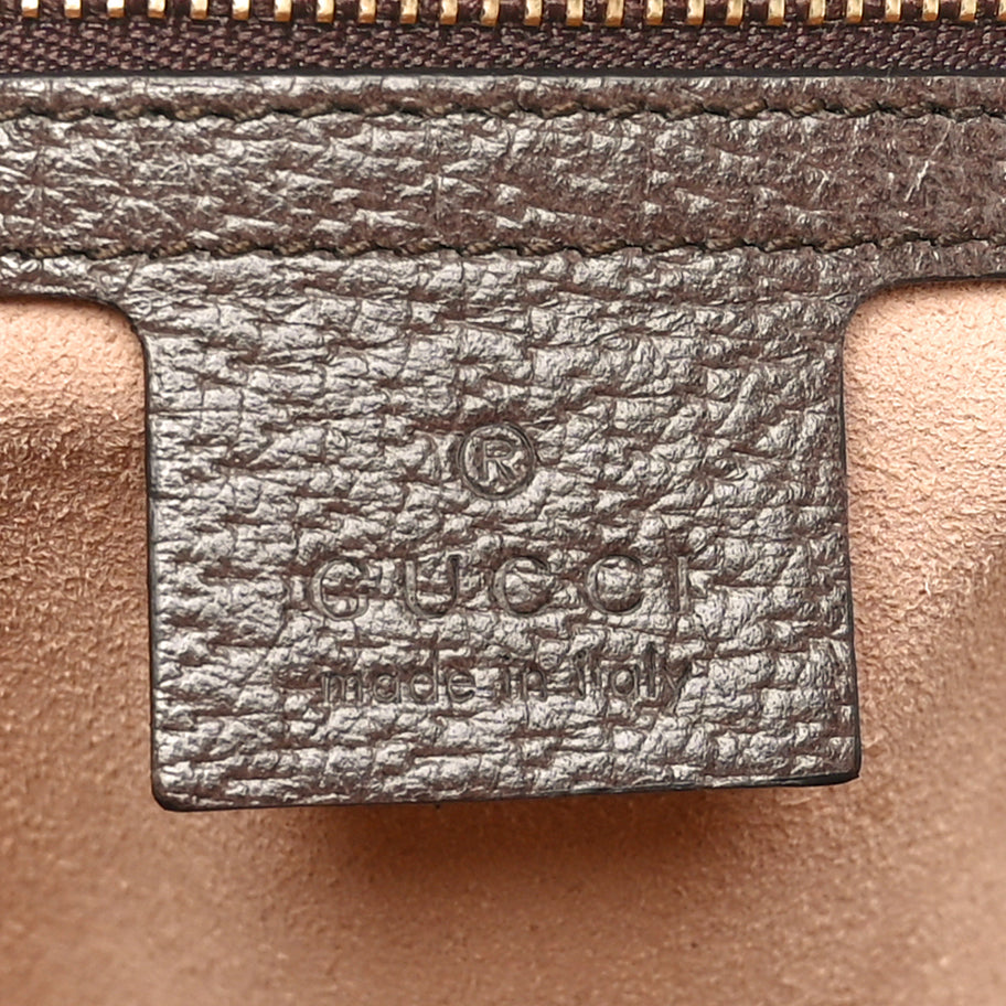Gucci GG Supreme Monogram Web Medium Ophidia Top Handle Dome Bag Brown Image 6