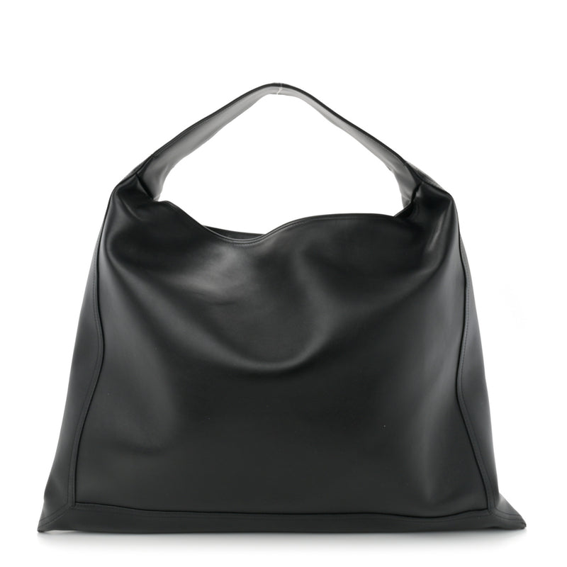  Bottega Veneta Silky Calfskin Large Hop Black