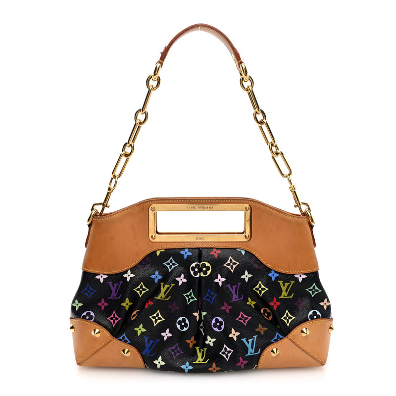  Louis Vuitton Monogram Multicolor Judy MM Black
