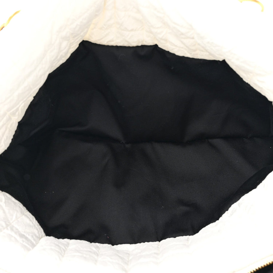 Saint Laurent Nylon Gloria Quilted Travel Bag Milky White Image 7