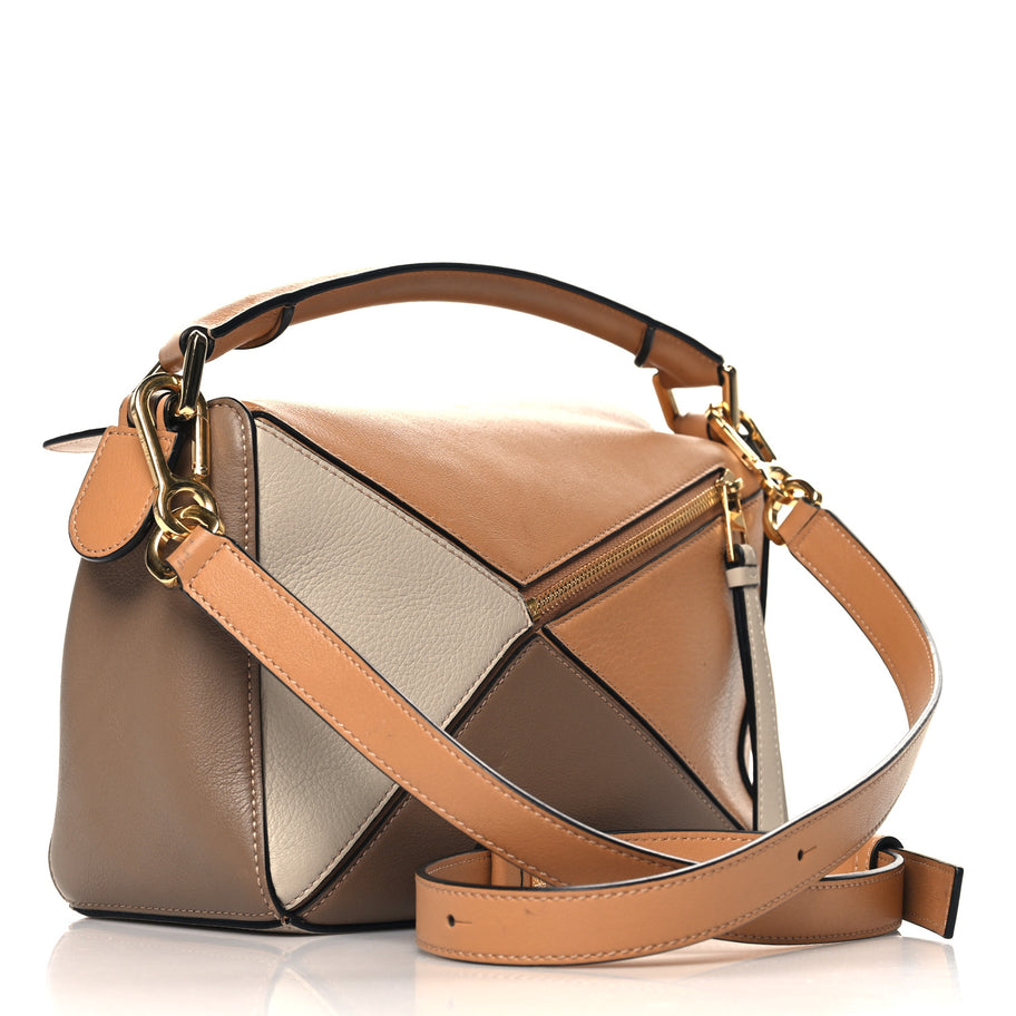 Loewe Calfskin Small Puzzle Bag Warm Desert Mink Image 3