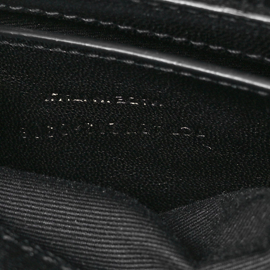 Saint Laurent Sheepskin Matelasse Chevron Monogram Monochrome Medium College Bag Black Image 7