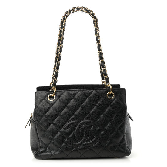 Chanel Caviar Quilted Petit Timeless Tote PTT Black Image 1