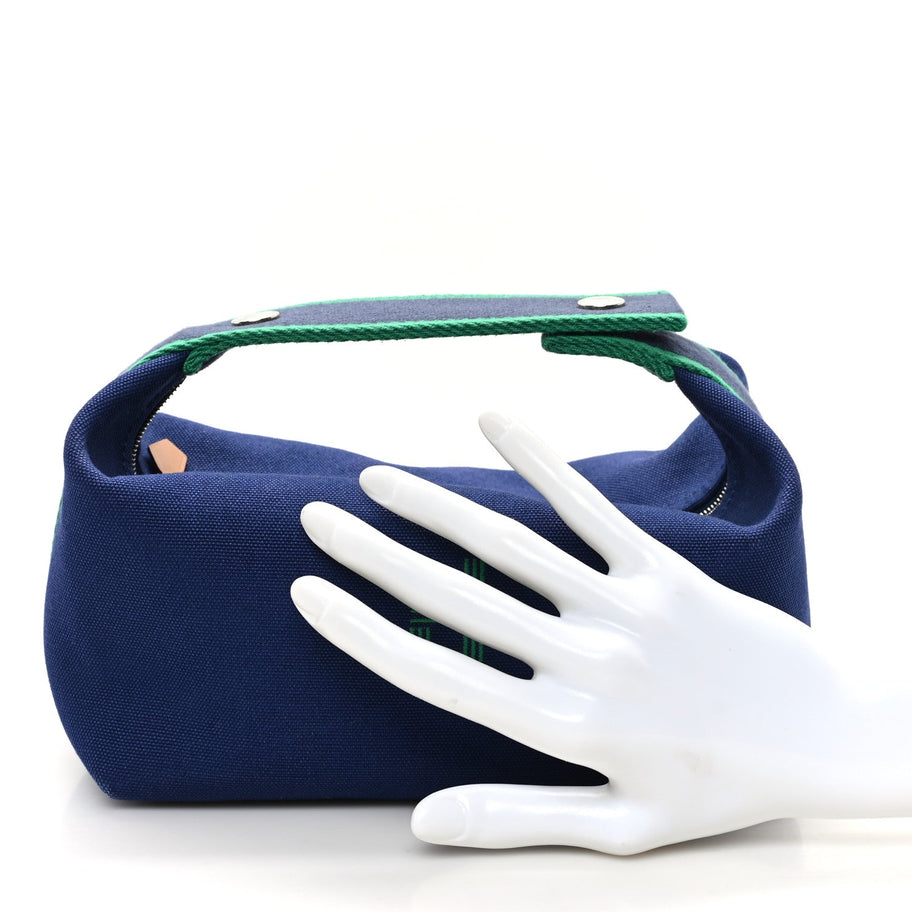 Hermes Canvas Small Bride-A-Brac Pouch Marine Image 2