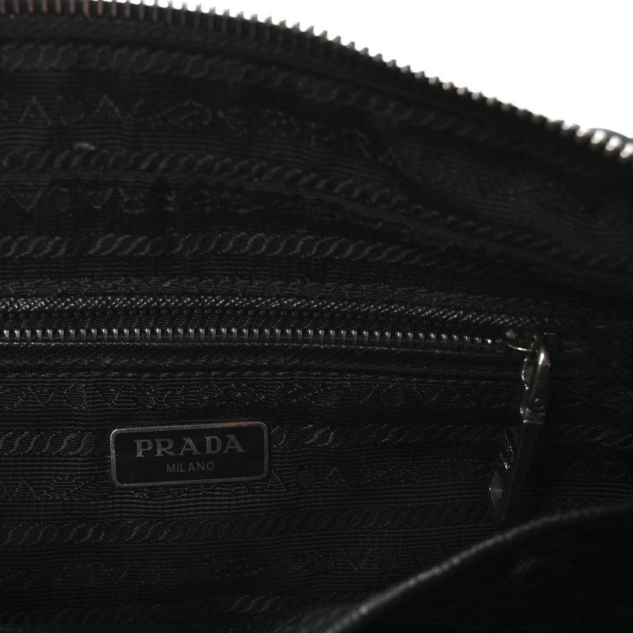 Prada Nylon Tessuto Impuntu Quilted Bandoliera Crossbody Bag Black Image 6