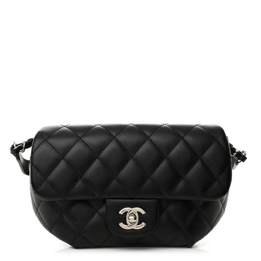 Chanel Calfskin Quilted CC Uniform Flap Belt Bag Black Image 1