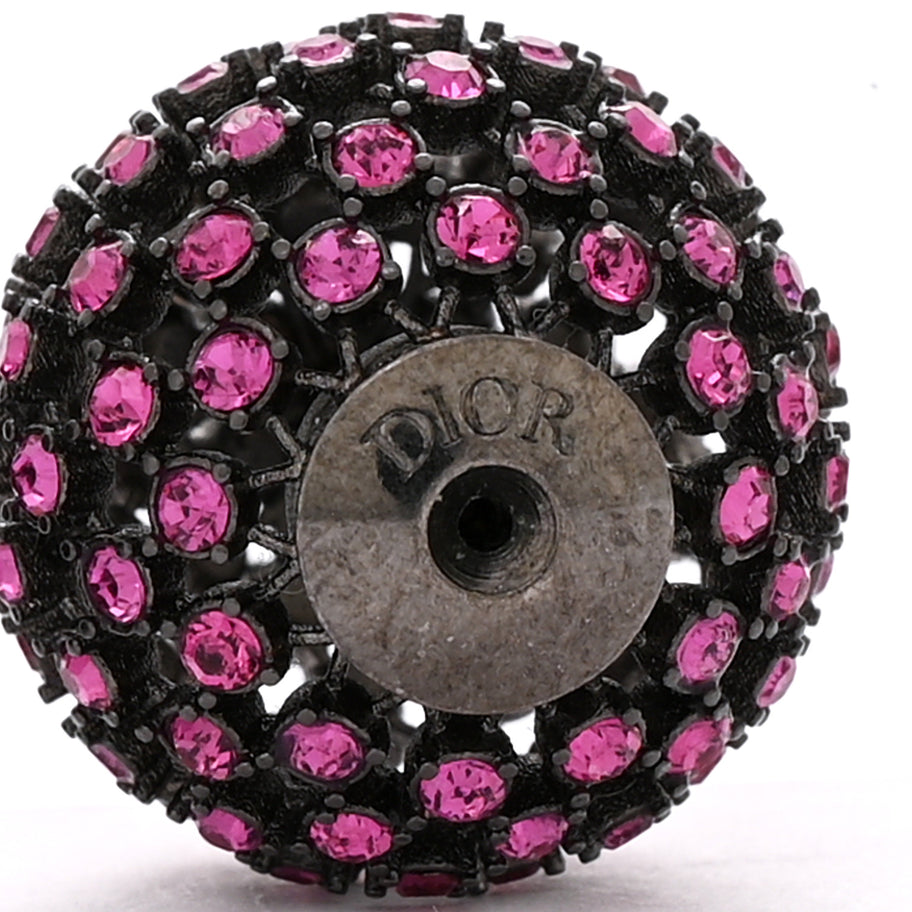 Christian Dior Crystal Pearl Dior Tribales Earrings Black Pink Image 4