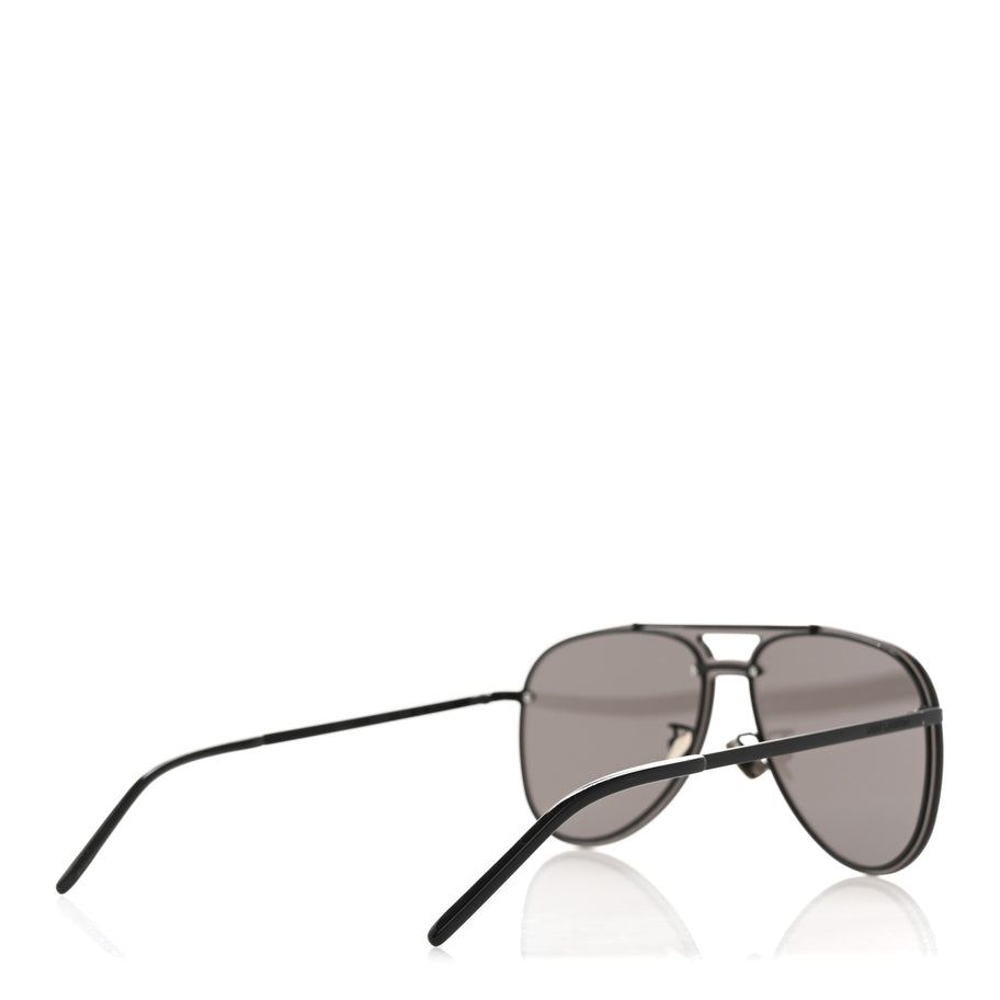 Saint Laurent Metal Aviator Classic 11 Slim Sunglasses Black Image 4