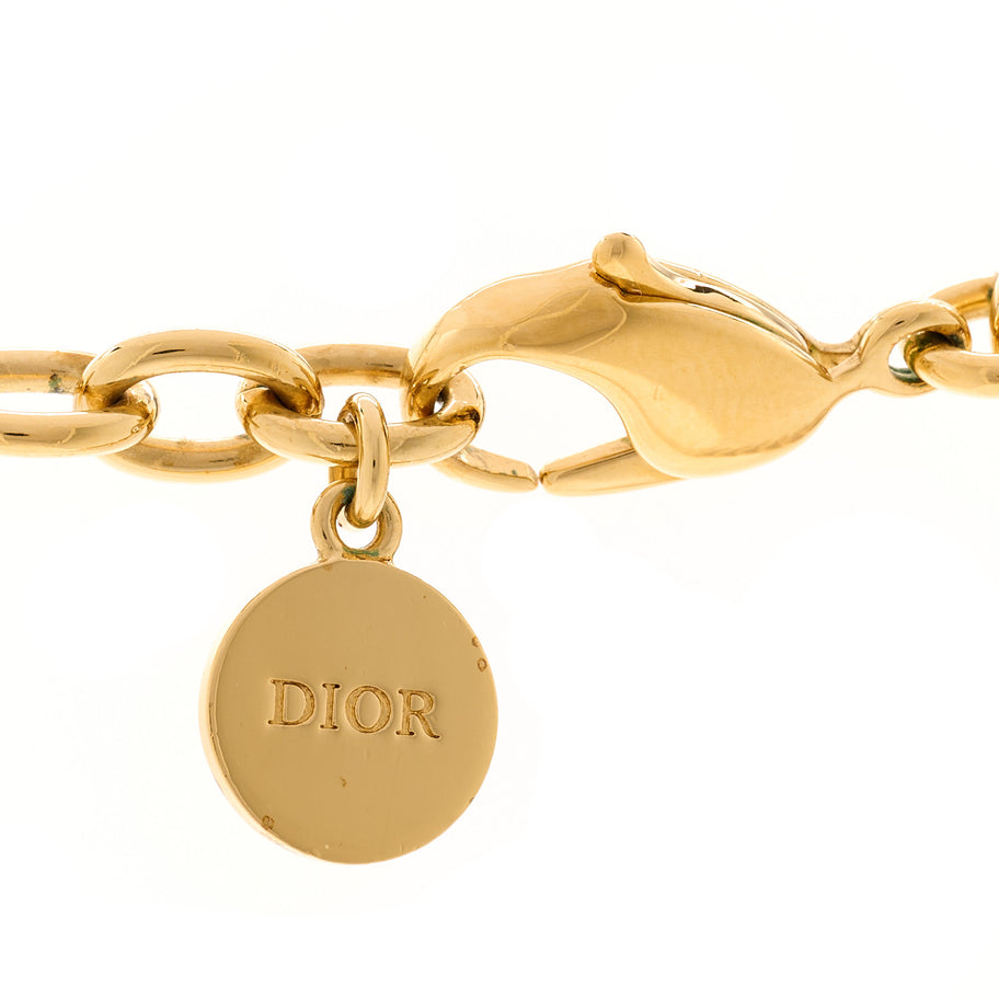 Christian Dior Metal Danseuse Etoile Chain Choker Necklace Gold Image 5