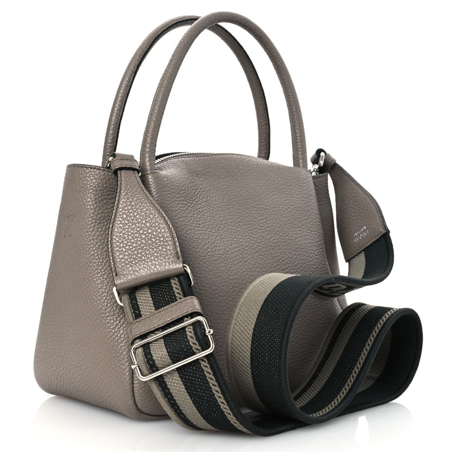 Prada Vitello Daino Soft Small Zippered Top Handle Bag Ninfea Image 3