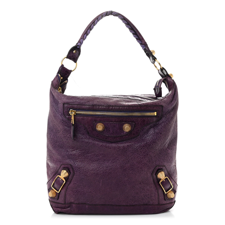 Balenciaga Agneau Giant 21 Gold Hardware Day Hobo Raisin Image 1