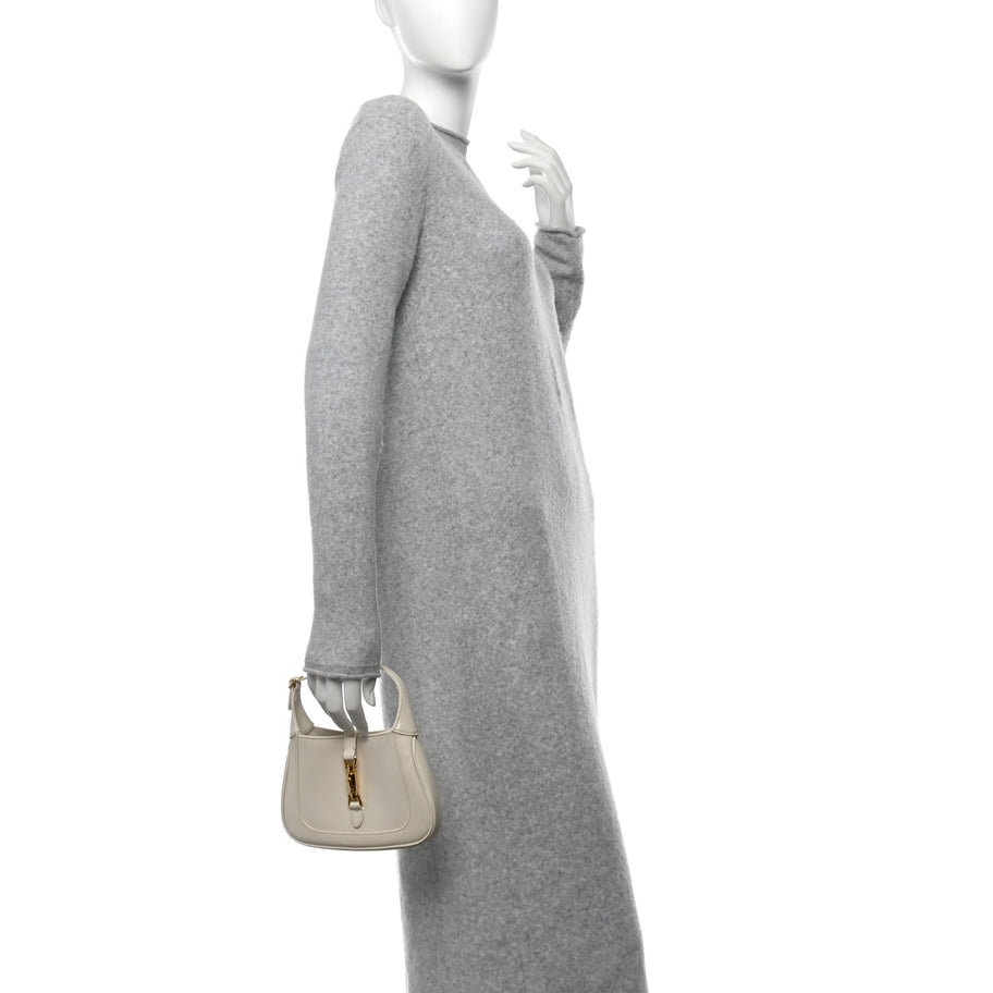 Gucci Boarded Dyana Lux Calfskin Mini Jackie 1961 Hobo Mystic White Image 2