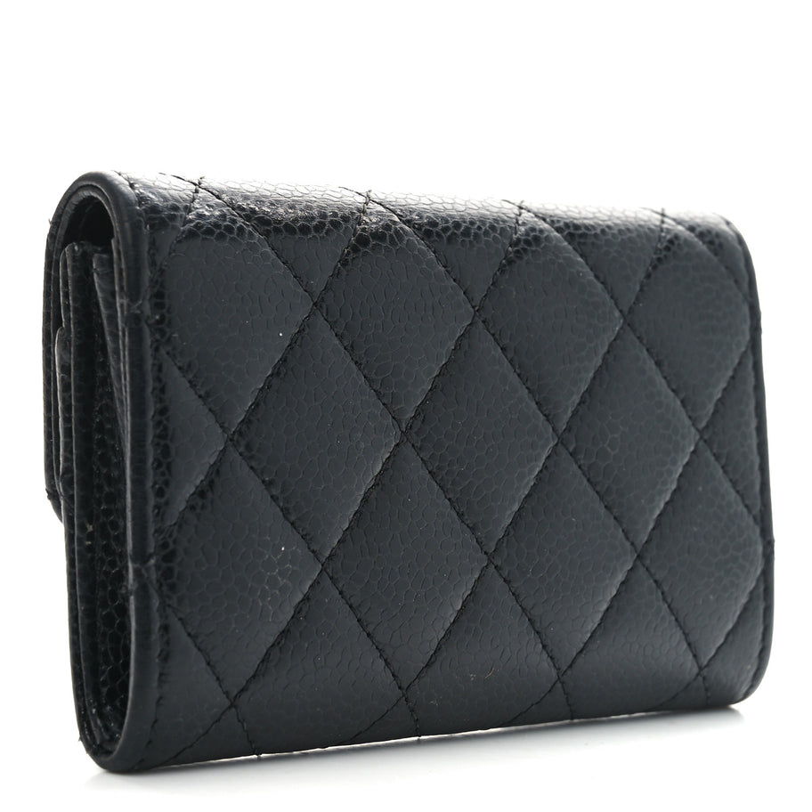 Chanel Caviar Quilted Flap Card Holder Black Image 2