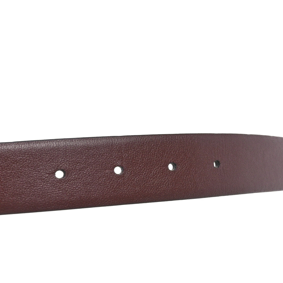 Chanel Calfskin CC Reversible Belt 80 32 Black Burgundy Image 5