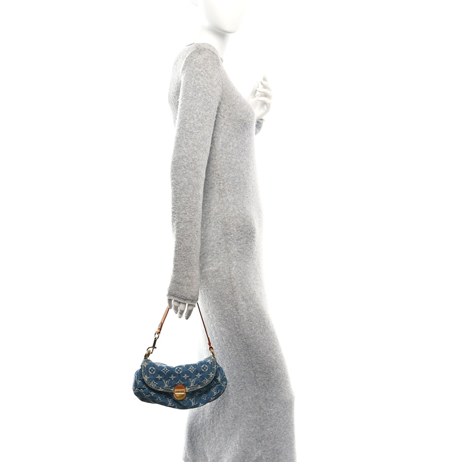 Louis Vuitton Monogram Denim Mini Pleaty Blue Image 2