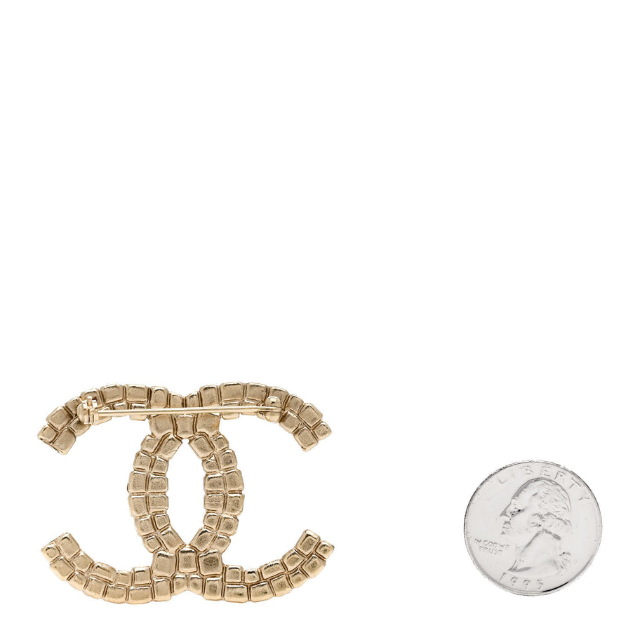 Chanel Enamel CC Brooch Gold Multicolor Image 2