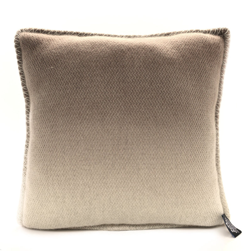  Hermes Tibetan Yak Yack'n'Dye Pillow PM Ecru Gris Fonce