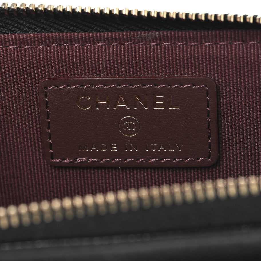 Chanel Caviar Quilted CC Zip Around Card Holder Black Image 6