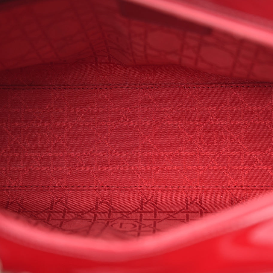 Christian Dior Patent Cannage Large Lady Dior Red Image 5