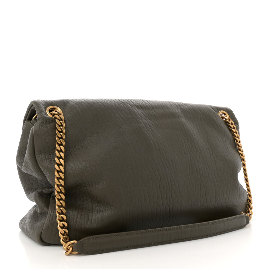 Saint Laurent Grained Lambskin Large Calypso Light Musk Image 3