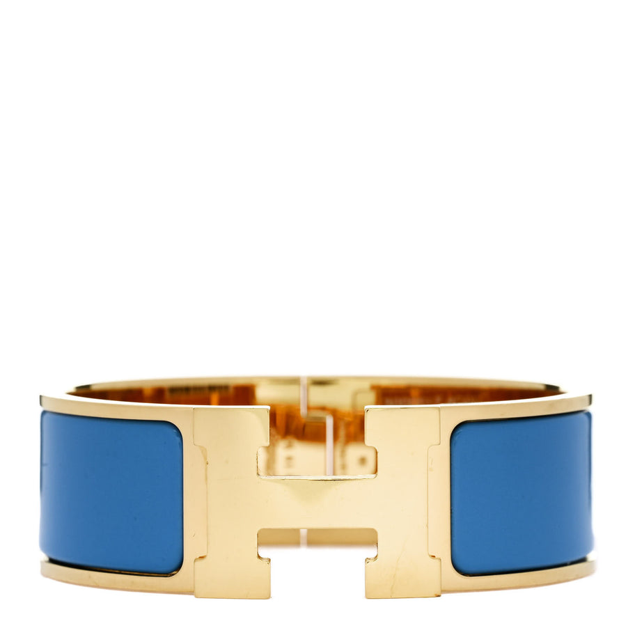 Hermes Enamel Wide Clic Clac H Bracelet PM Bleu Cielo Image 1