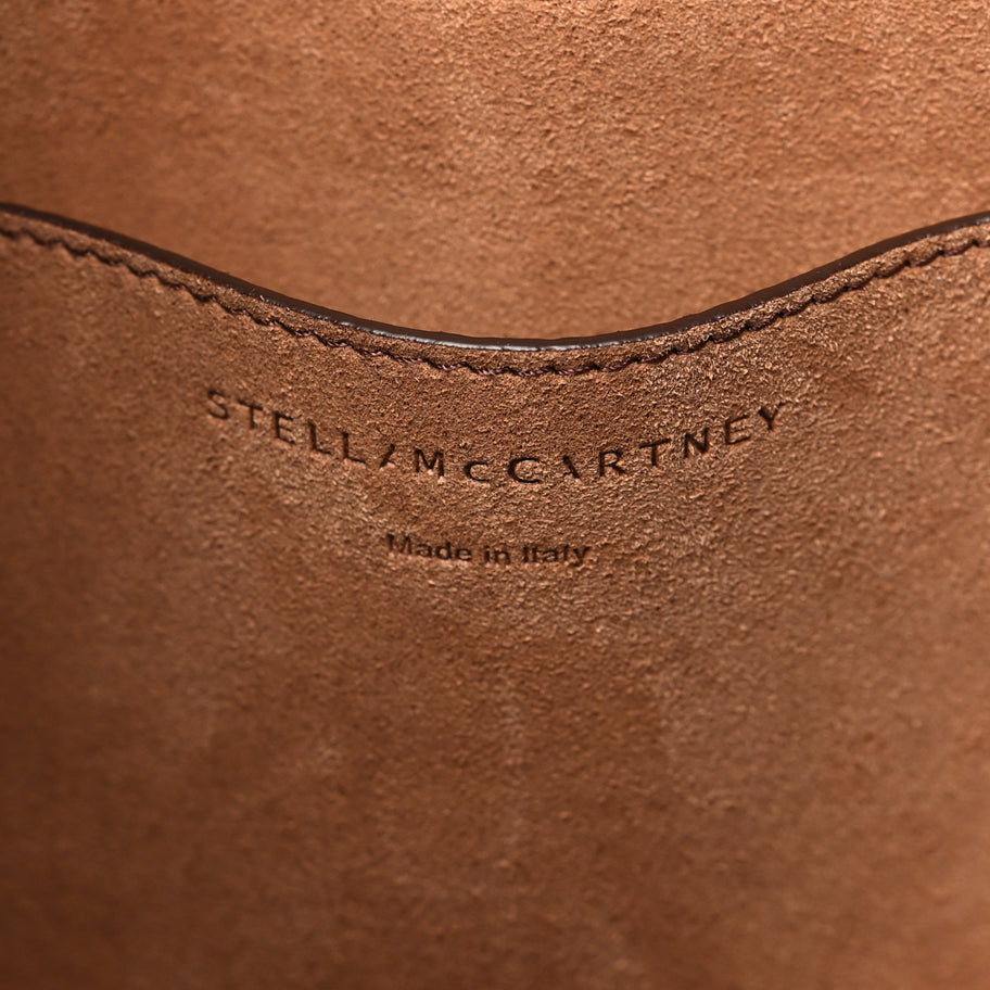 Stella McCartney Eco Alter Nappa Perforated Logo Mini Crossbody Sand Image 6