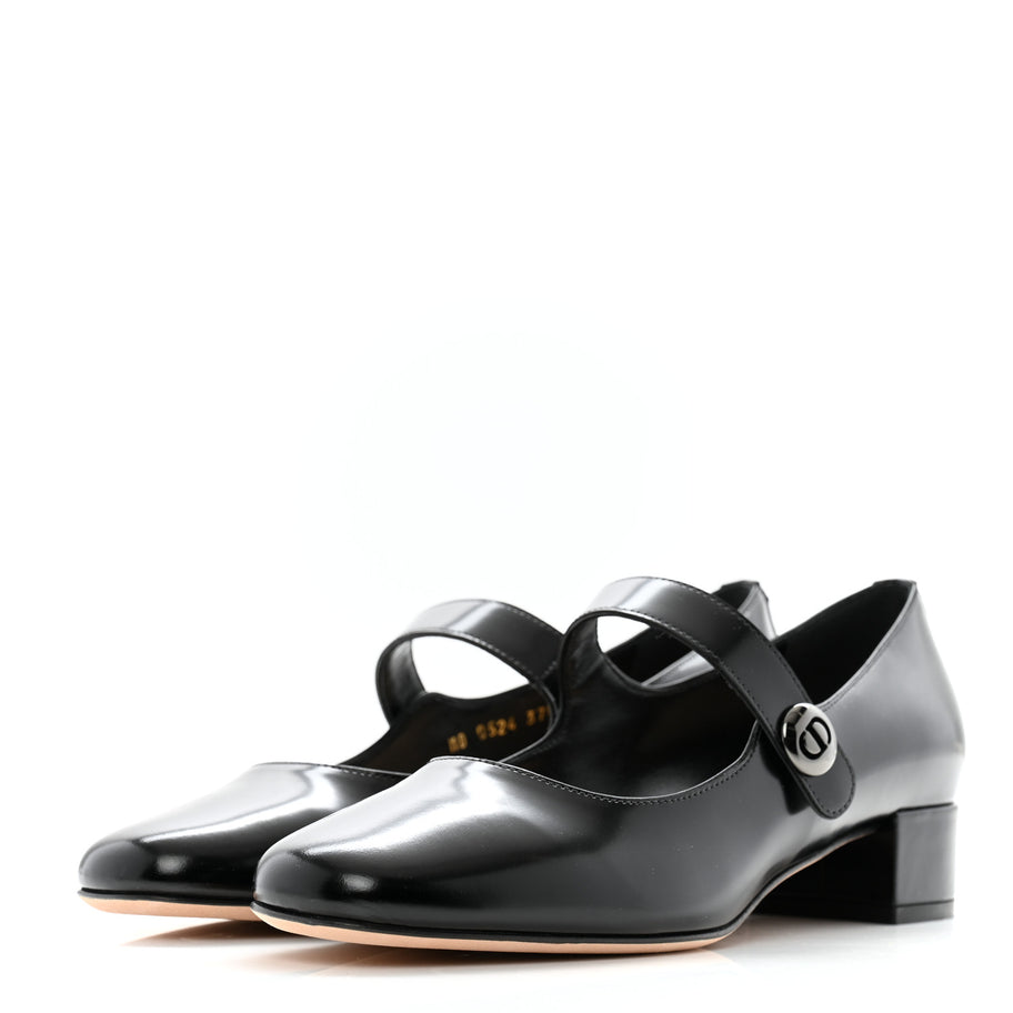 Christian Dior Brushed Calfskin Uniform 30mm Pumps 37.5 Black Image 4