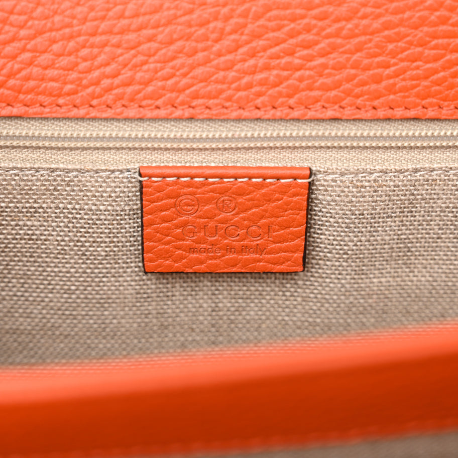 Gucci Dollar Calfskin InterLocking G Shoulder Bag Sun Orange Image 6