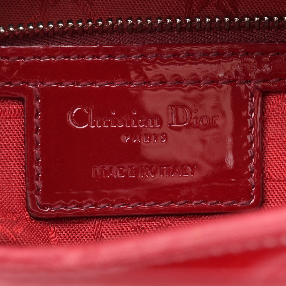 Christian Dior Patent Cannage Large Lady Dior Red Image 6