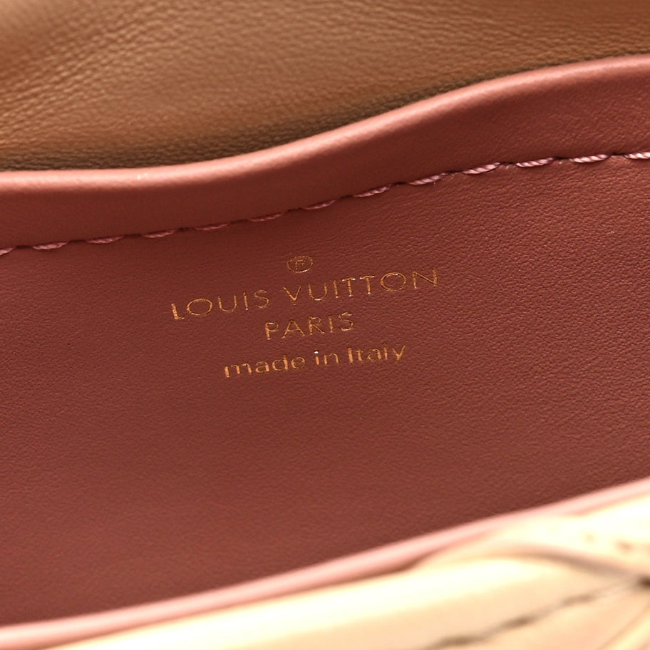 Louis Vuitton Lambskin Malletage Pico GO-14 Beige Pink Image 6