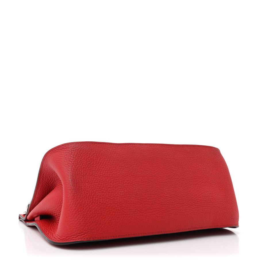 Hermes Taurillon Clemence Bi-Color Jypsiere 28 Rouge H Rouge Casaque Image 4