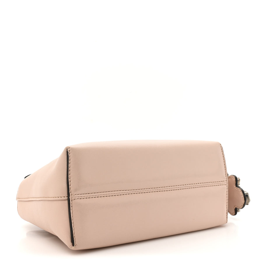 Fendi Shiny Nappa Crystal Croc Tail Mini By The Way Boston Bag Soap Smoky Quartz Image 4